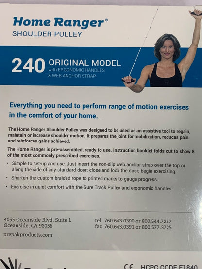 Home Ranger Shoulder Pulley New Sealed 240 Original Model