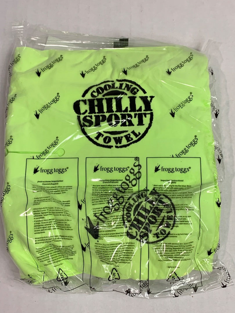 Frogg Toggs Cooling Towel New Sealed UPF 50+ Neon