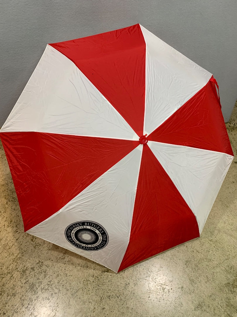 New Jersey Rutgers University Red White Compact Umbrella