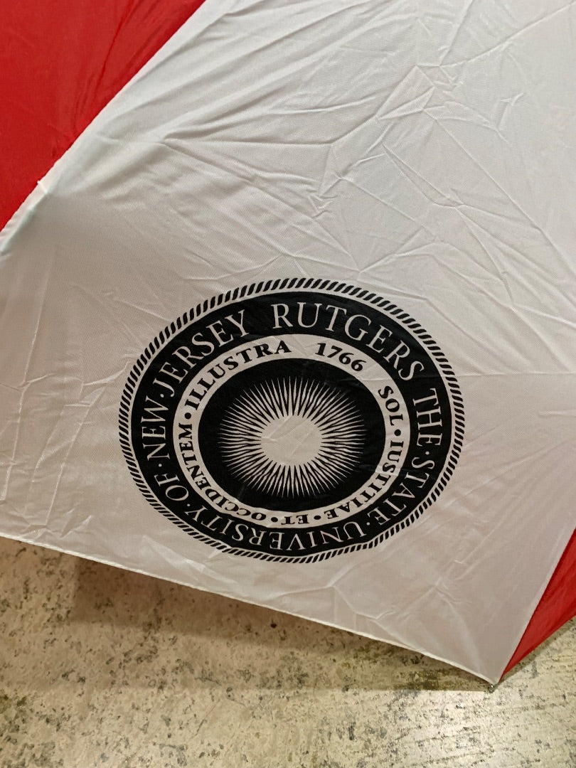 New Jersey Rutgers University Red White Compact Umbrella
