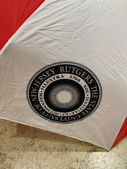 New Jersey Rutgers University Red White Compact Umbrella