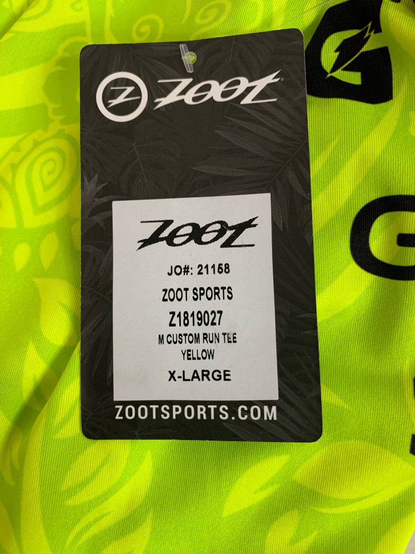 Size XL Zoot New Mens Custom Runnig Tshirt Neon Colorblock