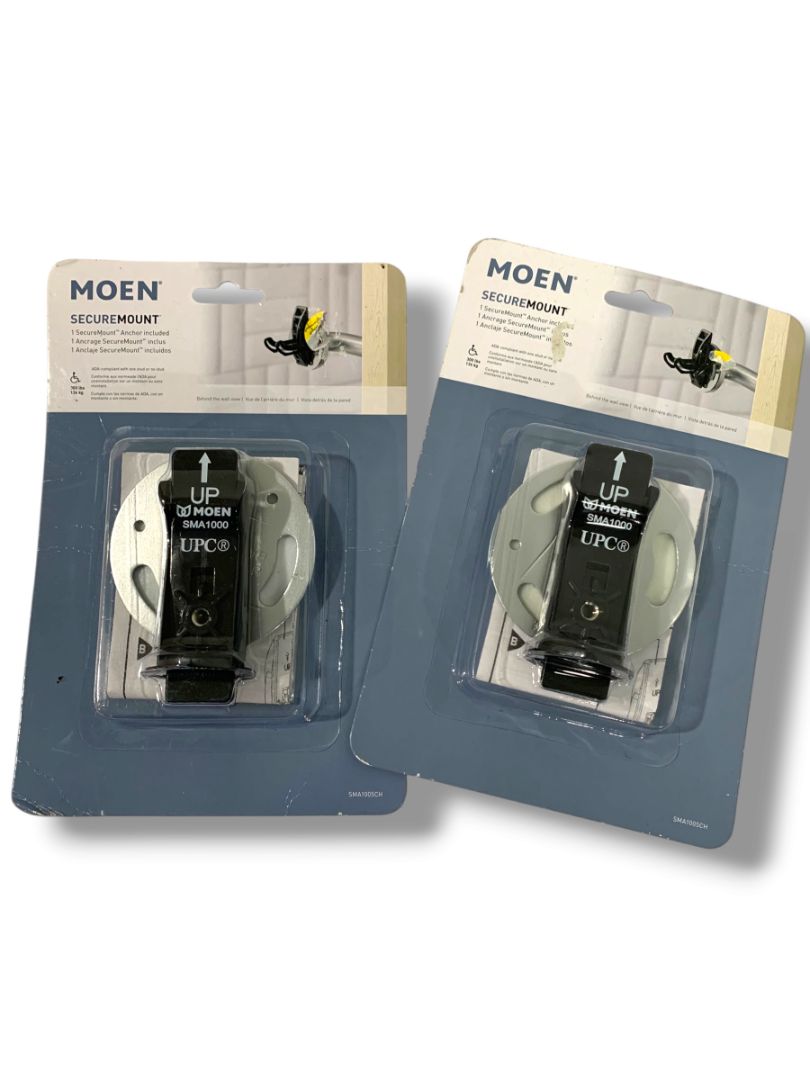 Moen SecureMount Grab Bar Anchor SMA1000 Stainless Steel 2 Pack SMA1005CH