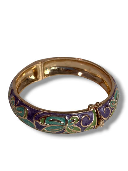 Thomas Kinkade Pools of Serenity Wellness Bangle Bracelet Copper Multicolor