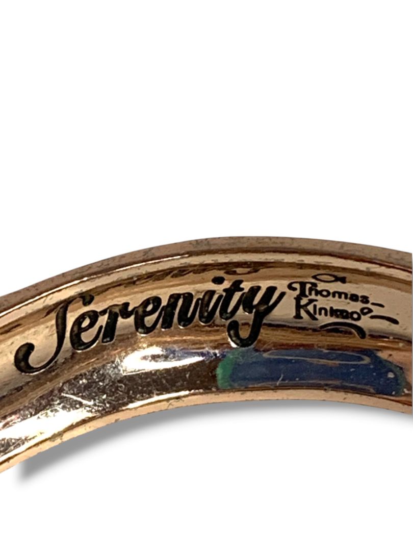 Thomas Kinkade Pools of Serenity Wellness Bangle Bracelet Copper Multicolor