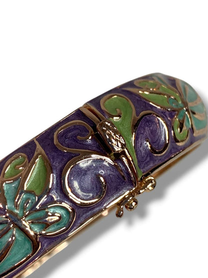 Thomas Kinkade Pools of Serenity Wellness Bangle Bracelet Copper Multicolor
