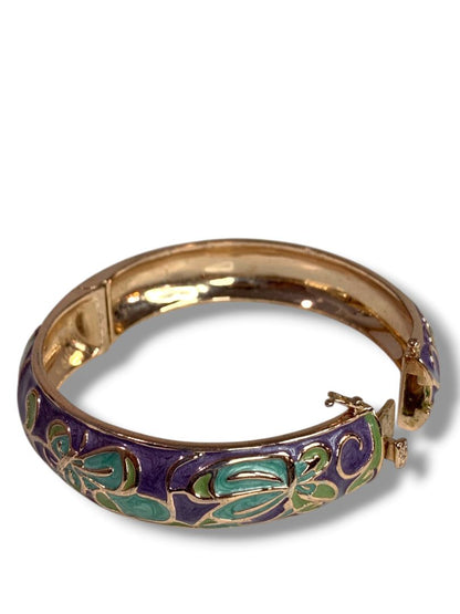 Thomas Kinkade Pools of Serenity Wellness Bangle Bracelet Copper Multicolor