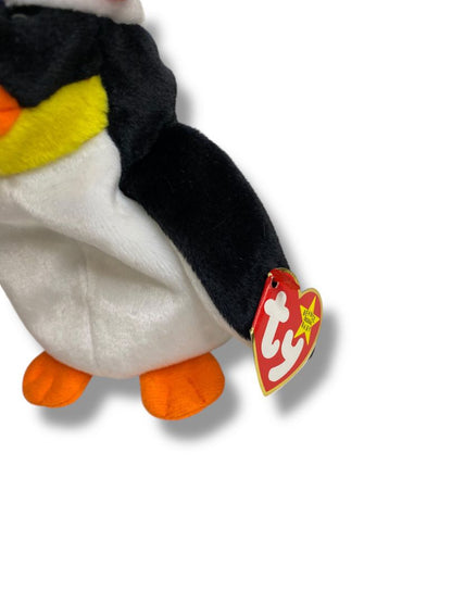 1998 Ty Beanie Baby Penguin Zero Santa Hat Tags 6.5" Plush