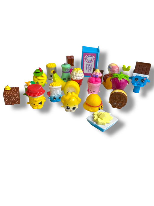 Shopkins Assorted Mini Figurines Lot of 23 Toys Grocery