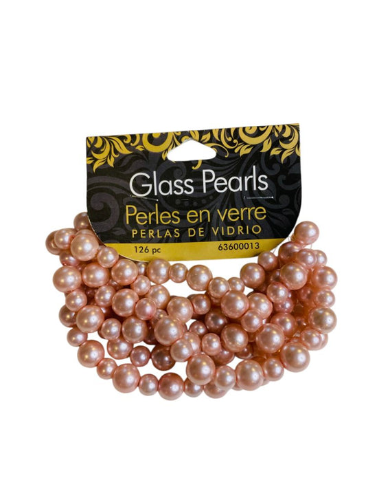 Cousin Glass Pearls Jewelry Making Pink 126 Piece 6-9mm 63600013