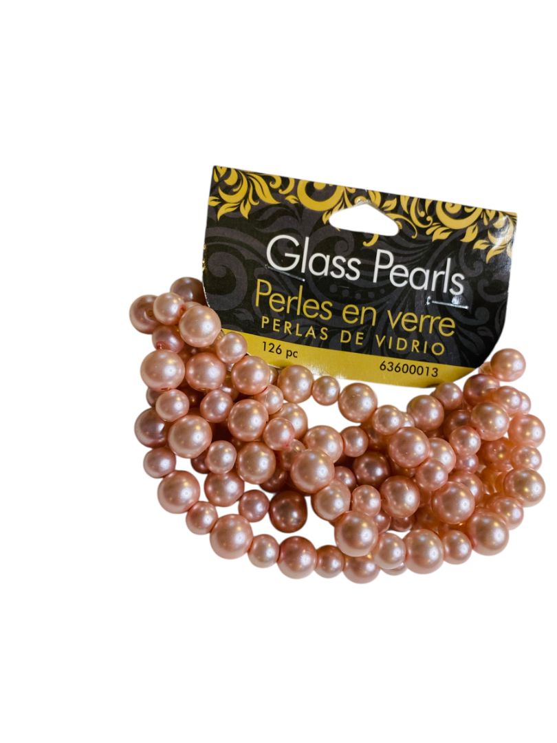 Cousin Glass Pearls Jewelry Making Pink 126 Piece 6-9mm 63600013