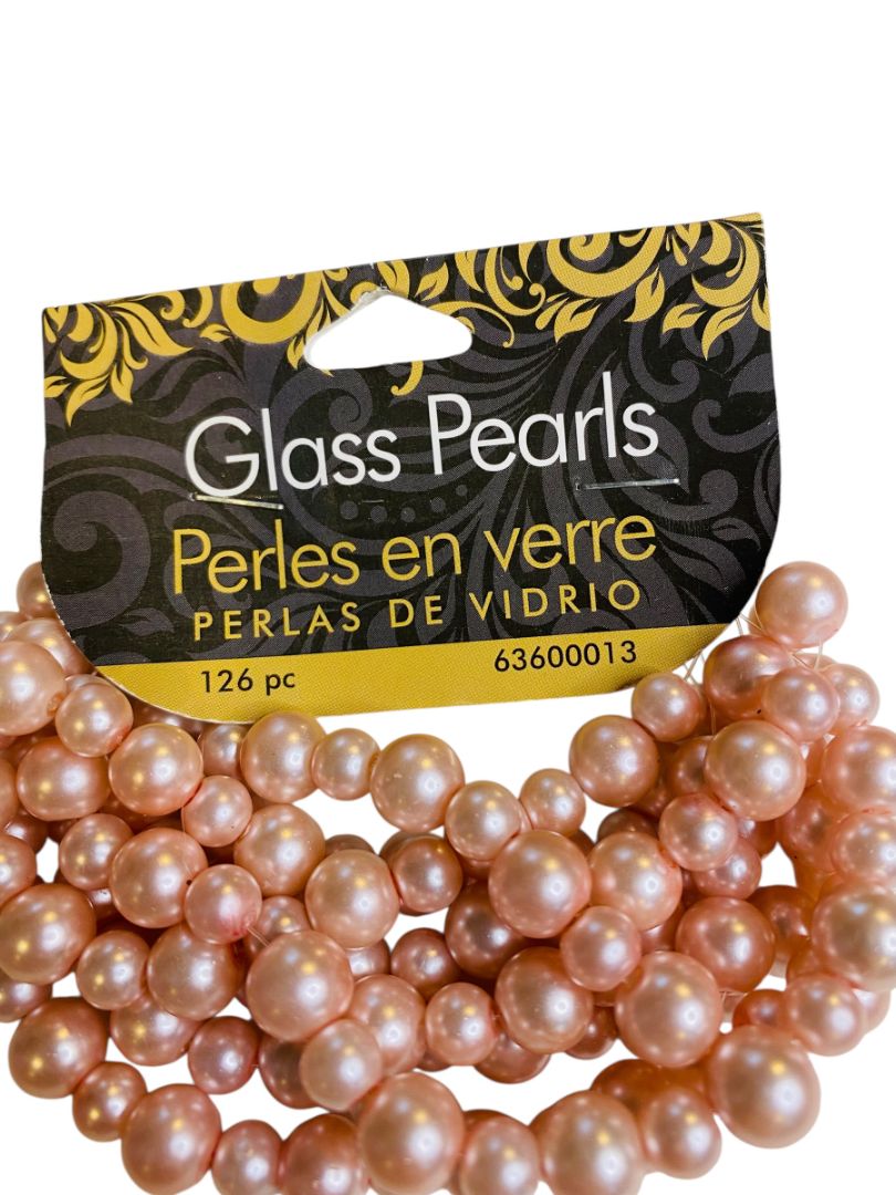 Cousin Glass Pearls Jewelry Making Pink 126 Piece 6-9mm 63600013