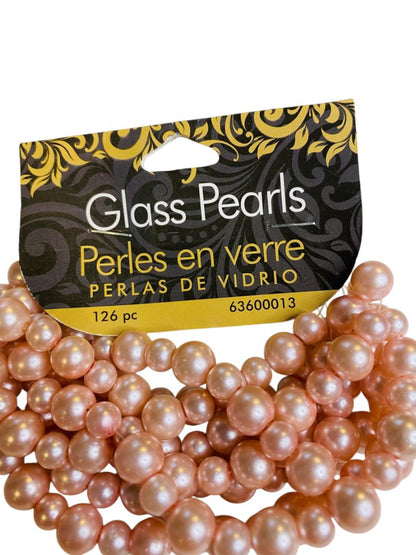Cousin Glass Pearls Jewelry Making Pink 126 Piece 6-9mm 63600013