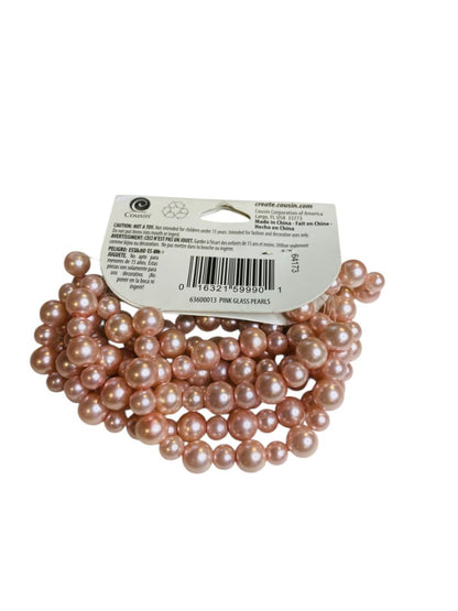 Cousin Glass Pearls Jewelry Making Pink 126 Piece 6-9mm 63600013