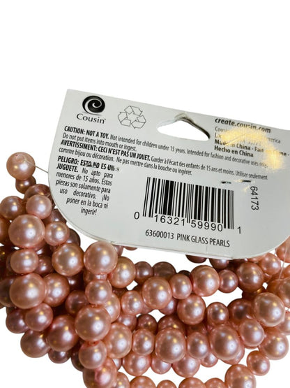 Cousin Glass Pearls Jewelry Making Pink 126 Piece 6-9mm 63600013