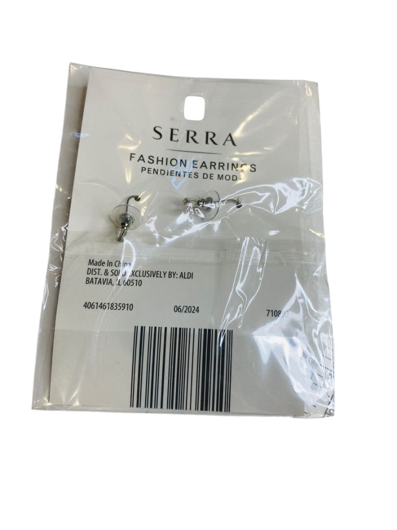 New Serra Earrings Fishhook Baseball Sparkly 2.5" Drop Nickel Free