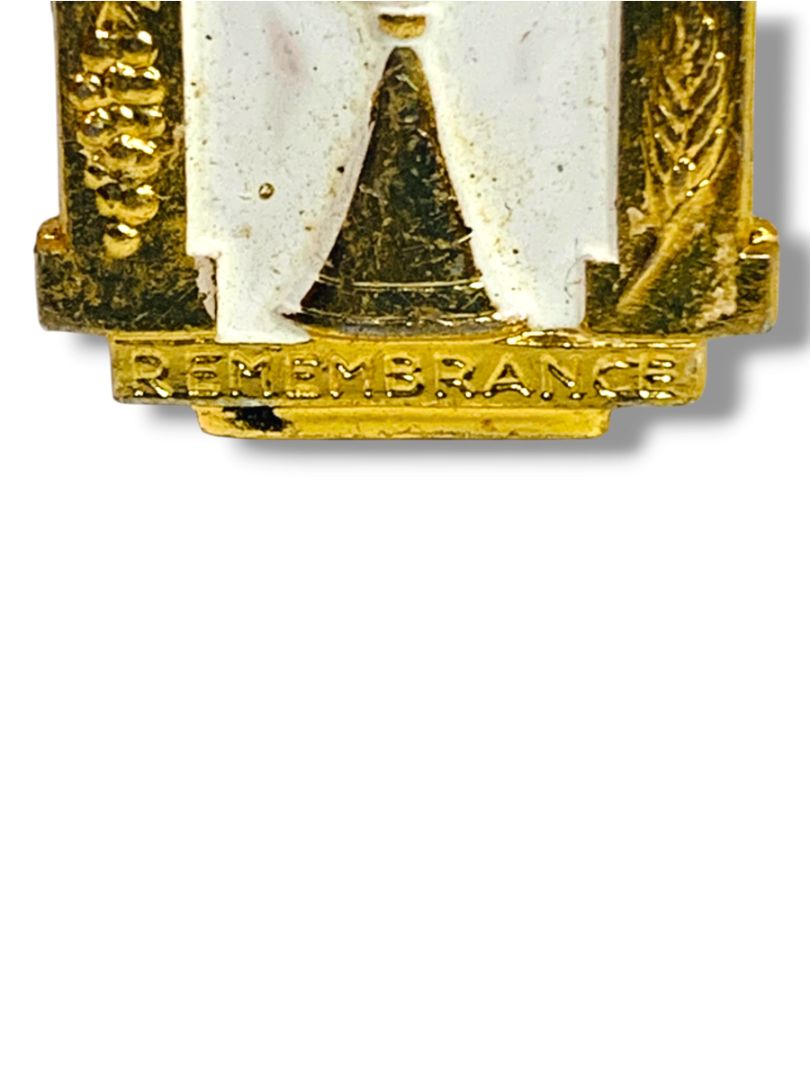First Holy Communion Pin Goldtone White Commemorative .75"