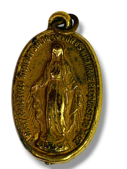 Vintage Religious Medal Lot of 3  Miraculous Medal Guadalupe Santo Nino Italy