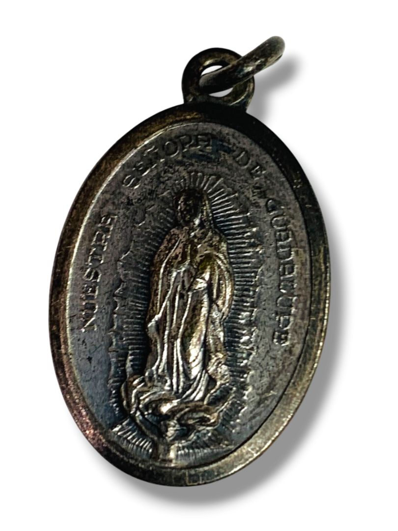 Vintage Religious Medal Lot of 3  Miraculous Medal Guadalupe Santo Nino Italy