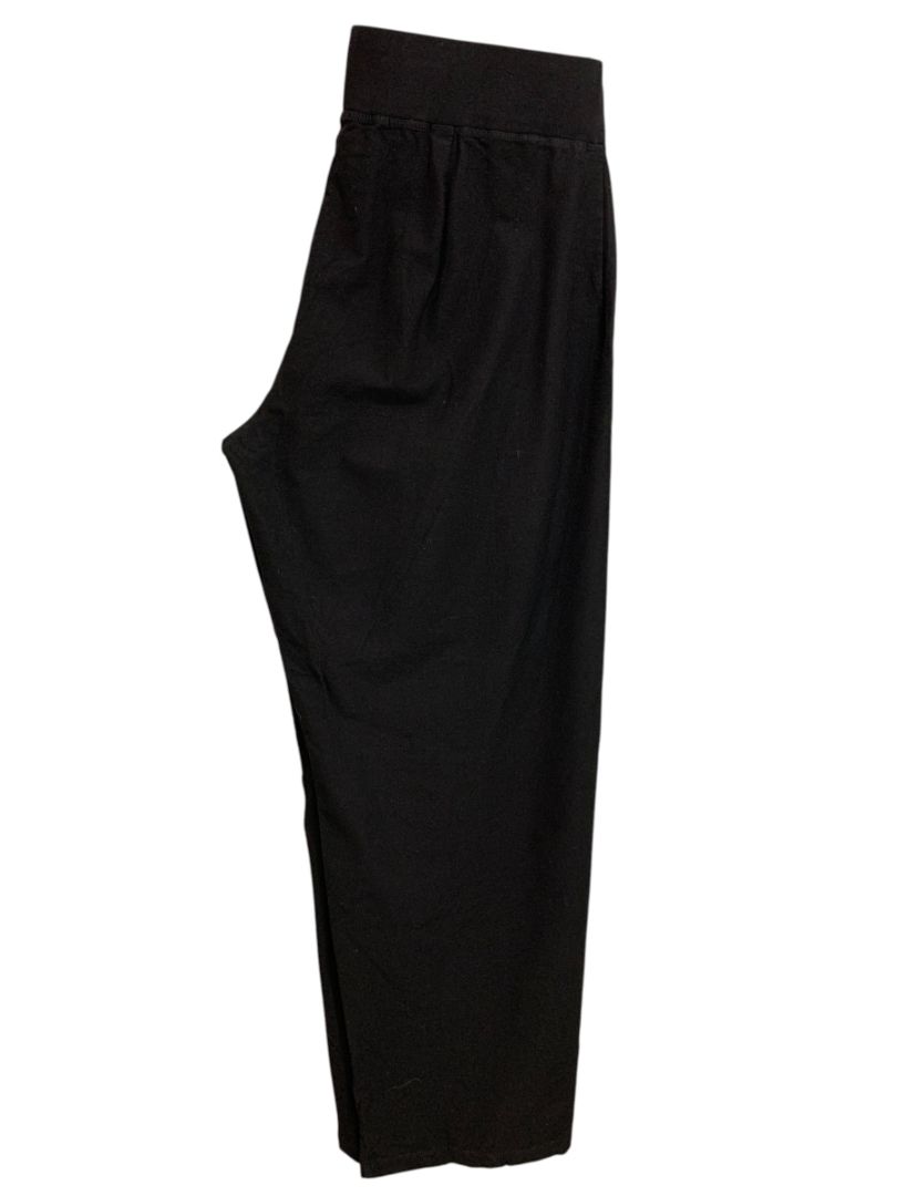 Small Eileen Fisher Womens Black Viscose Blend Pull On Crop Pants