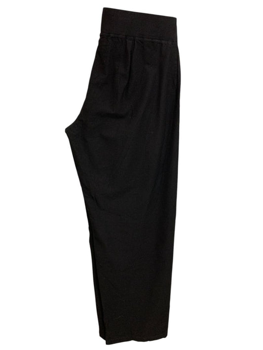 Small Eileen Fisher Womens Black Viscose Blend Pull On Crop Pants