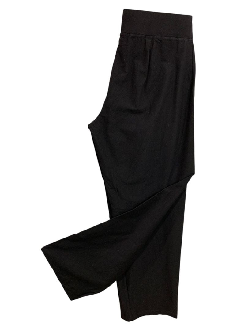 Small Eileen Fisher Womens Black Viscose Blend Pull On Crop Pants