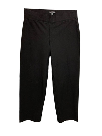 Small Eileen Fisher Womens Black Viscose Blend Pull On Crop Pants