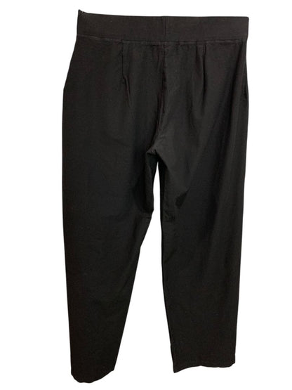 Small Eileen Fisher Womens Black Viscose Blend Pull On Crop Pants