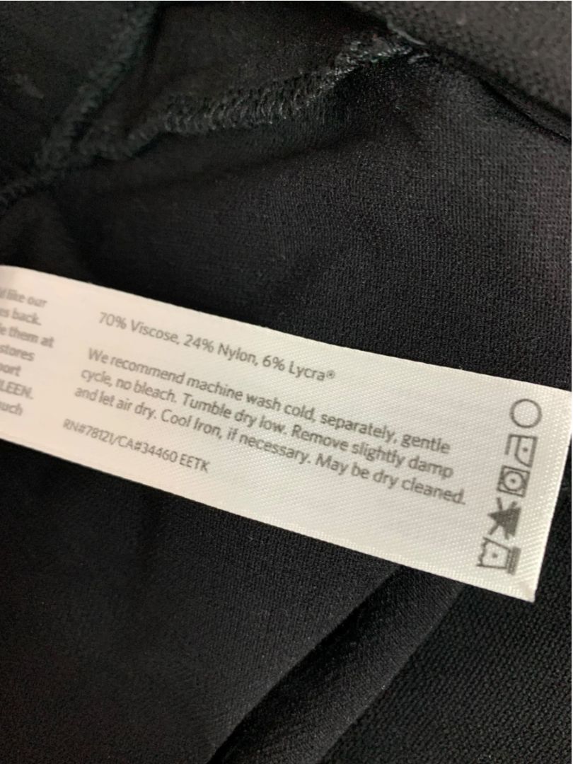 Small Eileen Fisher Womens Black Viscose Blend Pull On Crop Pants