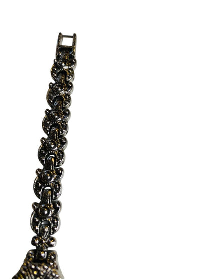 Ladies Watch Bracelet Style Silvertone 20mm Foldover Clasp New Battery