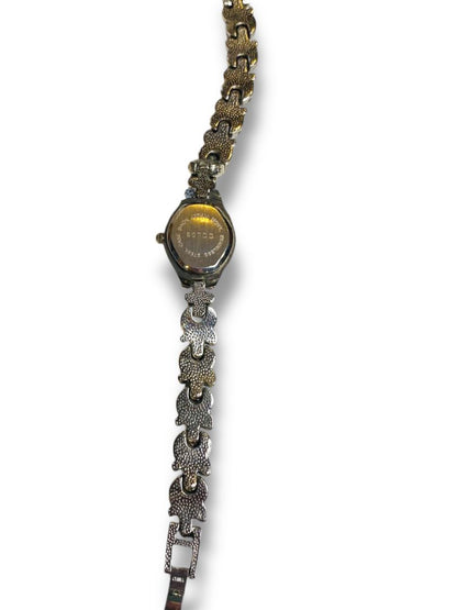 Ladies Watch Bracelet Style Silvertone 20mm Foldover Clasp New Battery