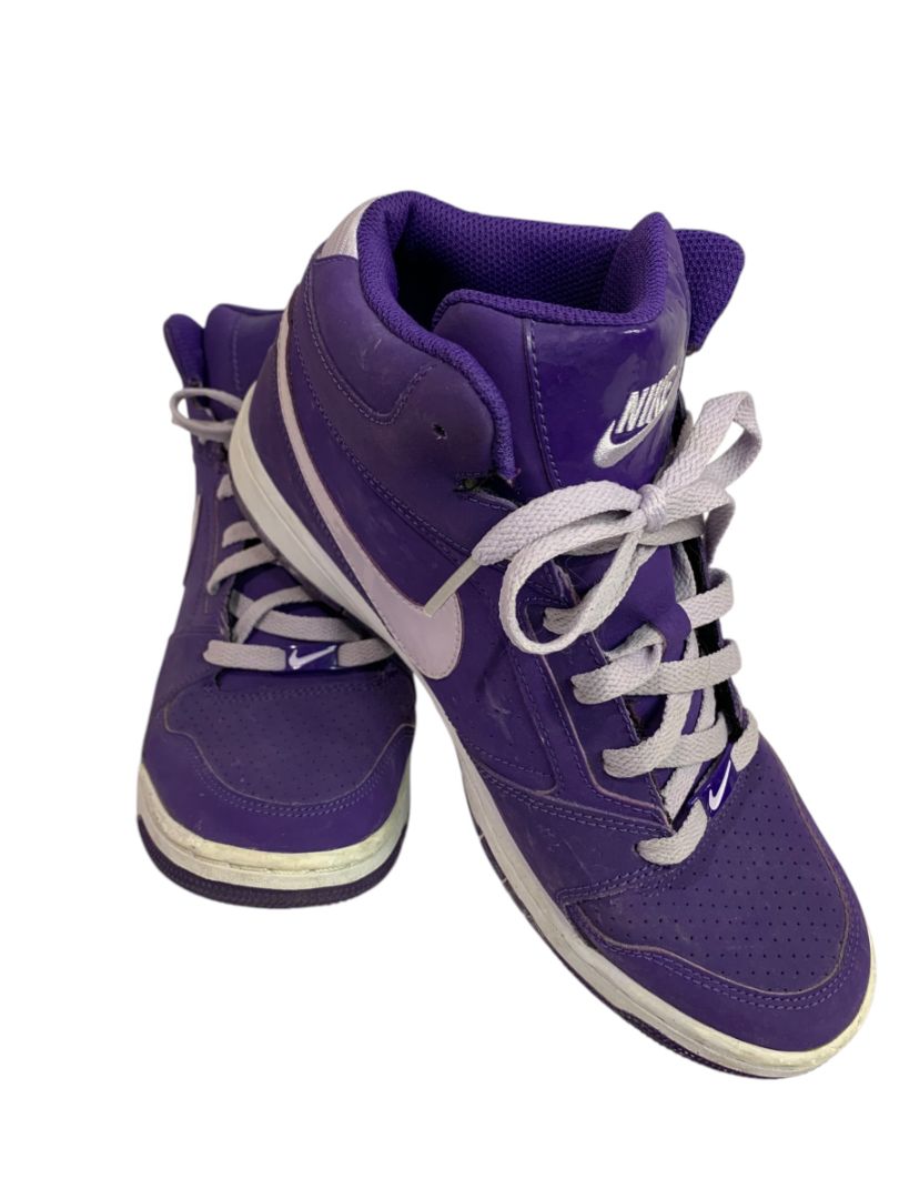 Size 9.5 Nike Son of Force Mid Purple Sneakers 614288-551 Womens