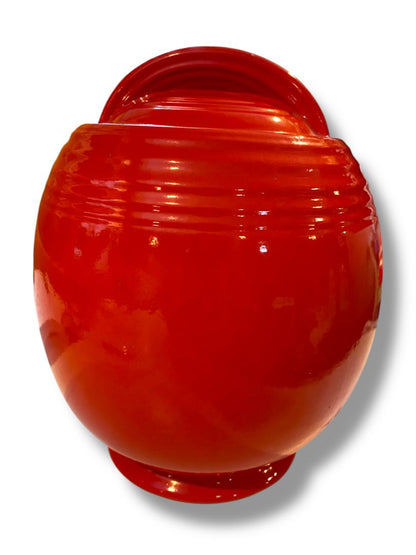 1940s Hall 5 Band Cookie Jar Chinese Red 9" with Lid