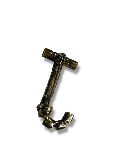 Vintage Rhinestone Brooch Pin "J" Initial 1" Silvertone