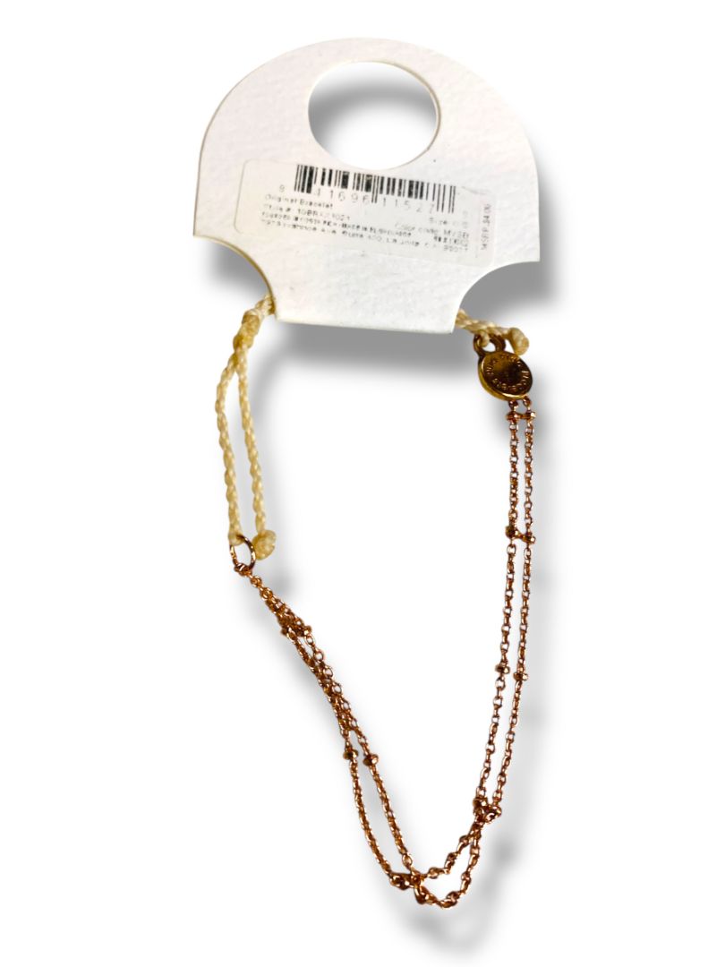 New Puravida Live Free Adjustable Slide Rose Gold Color Chain String Bracelet