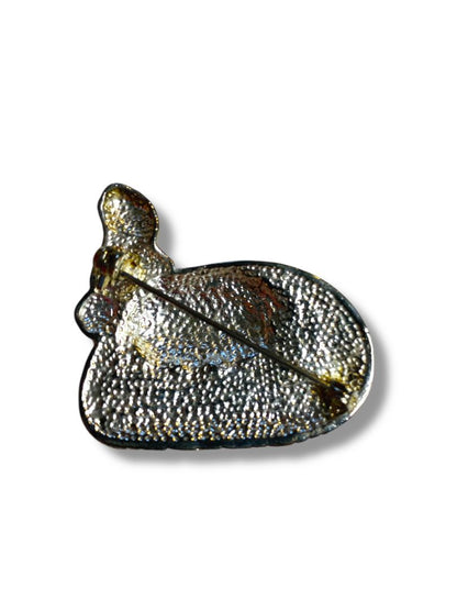 Vintage Red Hat Pin Plume Enameled Silvertone 1.5"