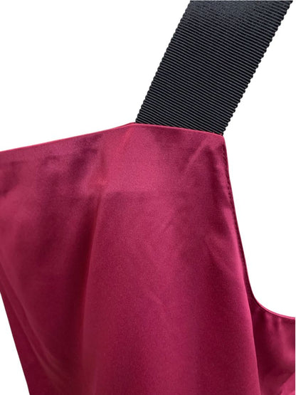 Size XL Loft Womens Silky Blouse Sleeveless Burgundy Grosgrain Strap