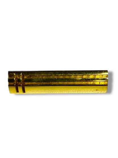 Vintage Goldtone Bar Brooch Pin 1.6" Retro Lines