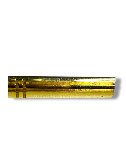 Vintage Goldtone Bar Brooch Pin 1.6" Retro Lines