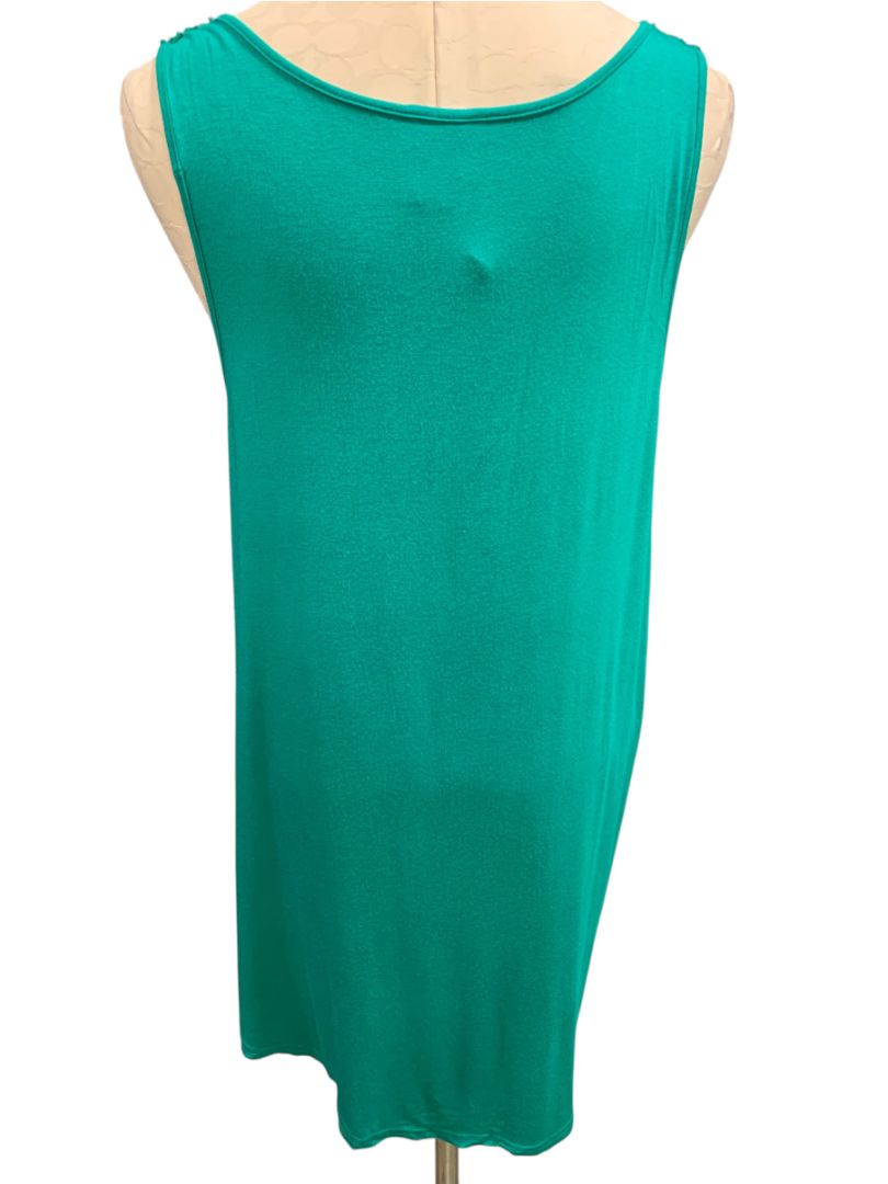 Size 1X Simply Irresistible Green Knit Tank Womens Shirt Flowy Soft