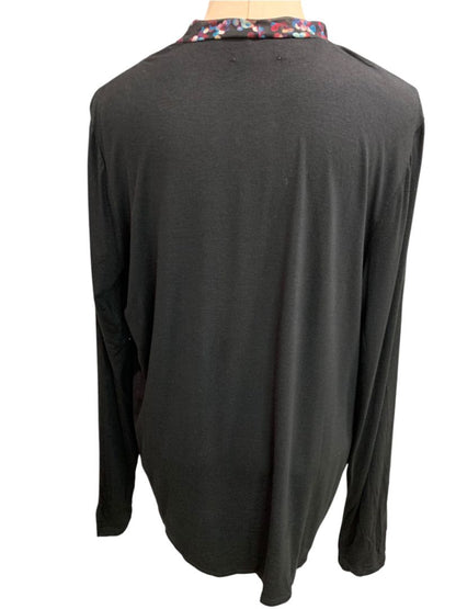 Size XL Maurices Faux Wrap Shirt Dot Pattern Soft Knit Back