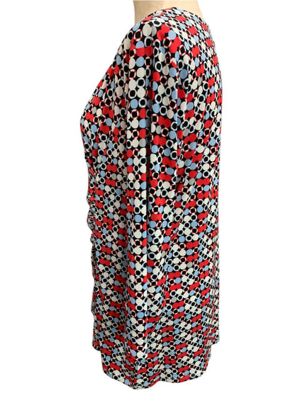 Size XL Dana Buchman Womens Dotted Pullover Faux Wrap Shirt