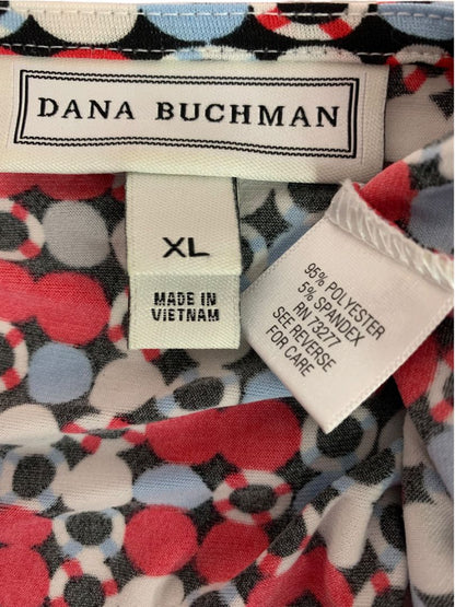 Size XL Dana Buchman Womens Dotted Pullover Faux Wrap Shirt