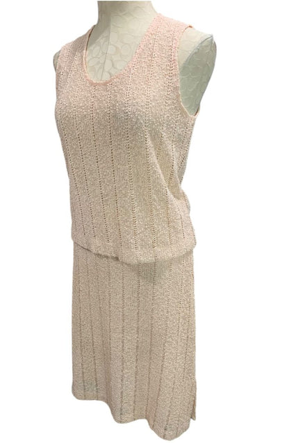 Large Perception Vintage 3 Piece Loose Knit Skirt Shell Cardigan