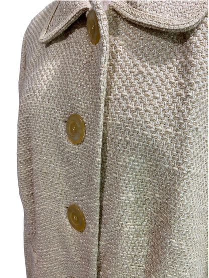 Size 14W Talbots Woman Tan Tweed Vintage Jacket Blazer