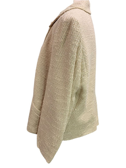Size 14W Talbots Woman Tan Tweed Vintage Jacket Blazer