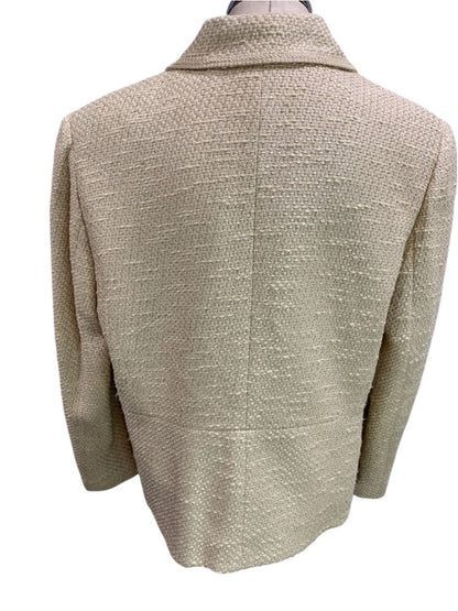 Size 14W Talbots Woman Tan Tweed Vintage Jacket Blazer