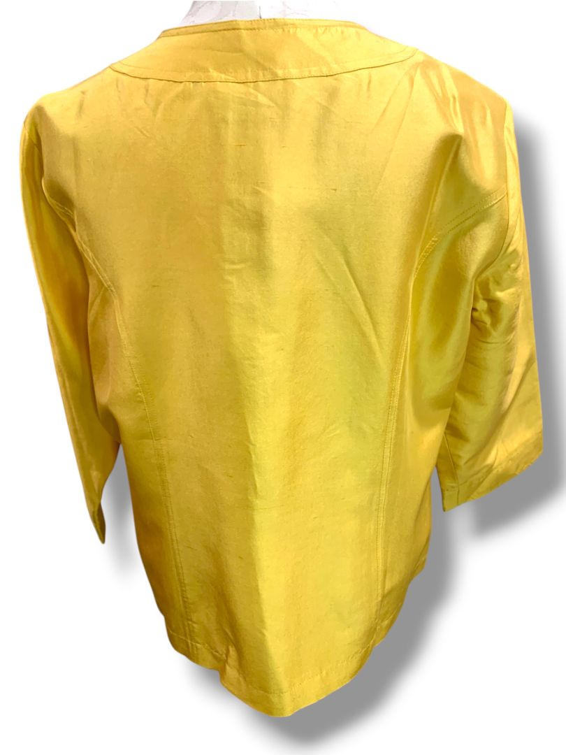 Size 16 Coldwater Creek New Womens Gold Yellow Silk Jacket