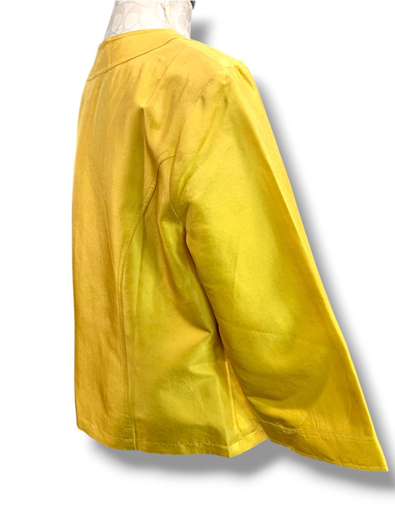 Size 16 Coldwater Creek New Womens Gold Yellow Silk Jacket
