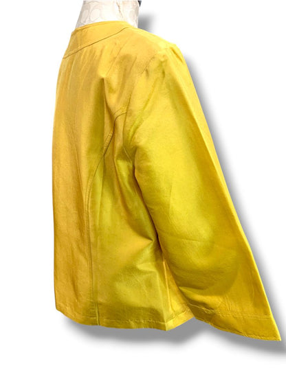 Size 16 Coldwater Creek New Womens Gold Yellow Silk Jacket